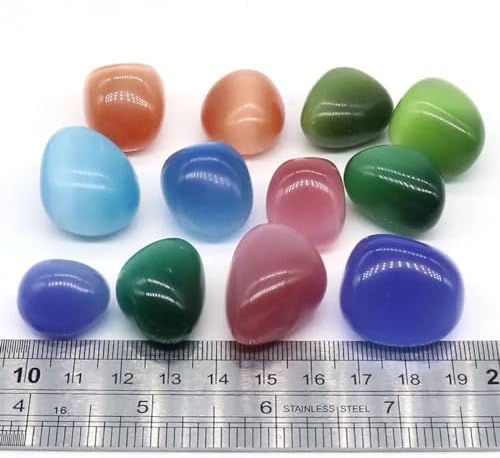 Natural Colorful Cat Eye Stones for Healing and Decor
