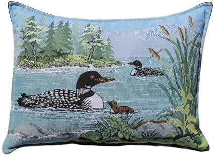 Balsam Fir Tapestry Sachet Pillow Loon Lake 9x12