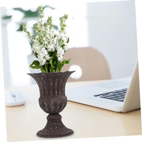 POPETPOP Vintage Wrought Iron Flower Pot for Dried Flowers
