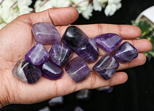 ZAICUS Tumbled Stones with Tiger Eye Amethyst Black Tourmaline Rainbow Moonstone