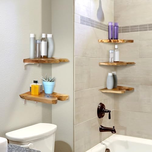 Pinkunn 3 Pcs Floating Shelves for Wall Mounting