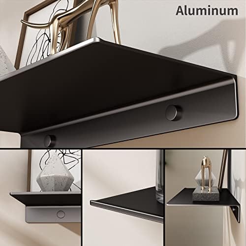 Danpoo Black Floating Shelves Wall Storage 2PCS
