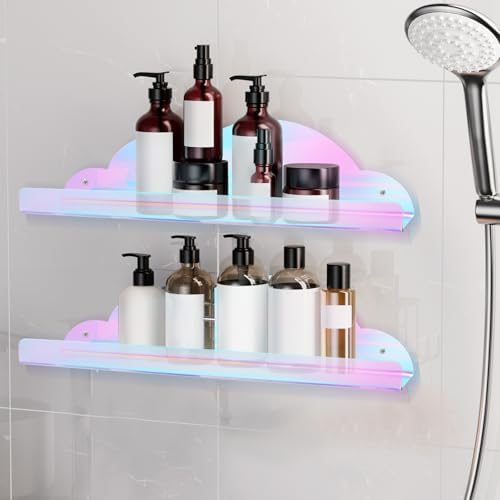 Iridescent Floating Shelves 4 Pack for Home Decor