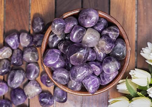Amethyst Tiger Eye Rose Quartz Black Tourmaline Tumbled Stones Bulk