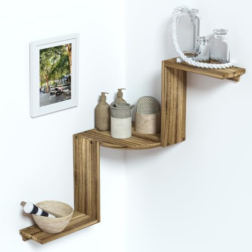 Corner Floating Shelves Set of 1 for Wall Decor and Storage