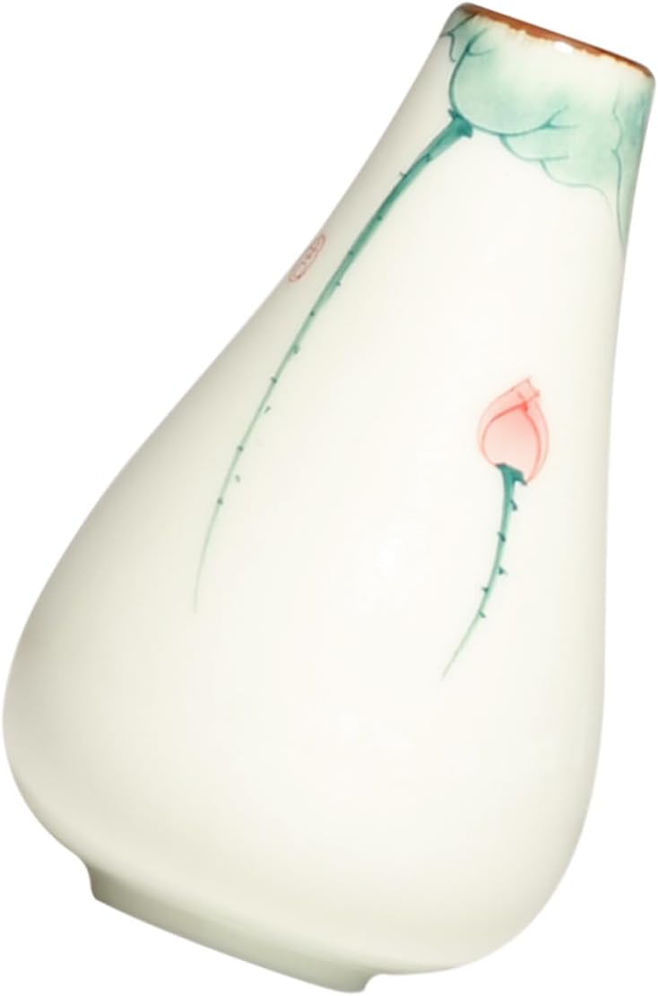 MERRYHAPY Hand Painted Lotus Vase Ceramic Decor