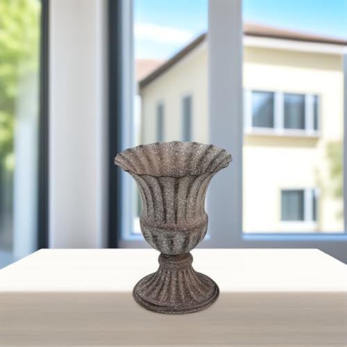 Vintage Metal Flower Vase for Dried Flowers and Plants