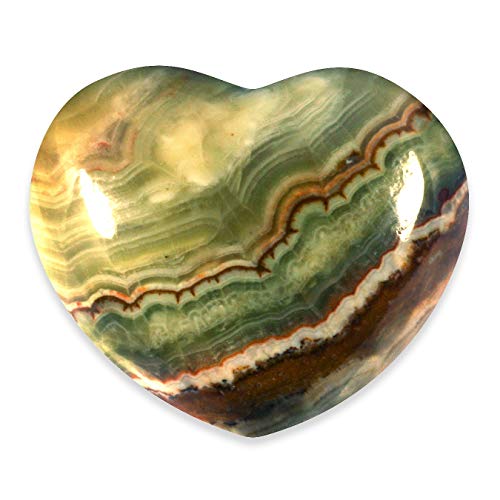 Green Onyx Crystal Heart 45mm Decor Stone