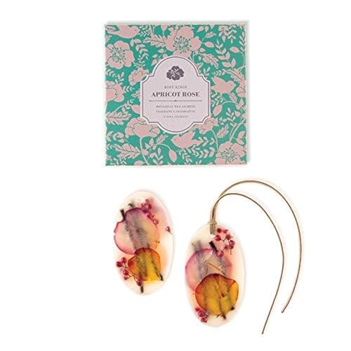 Rosy Rings Botanical Wax Sachets Apricot Rose Set of 2