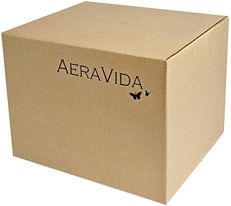 AeraVida Set of 2 Handcarved Mango Wood Vases
