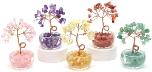 75mm Natural Crystal Money Tree with Citrine Amethyst Quartz