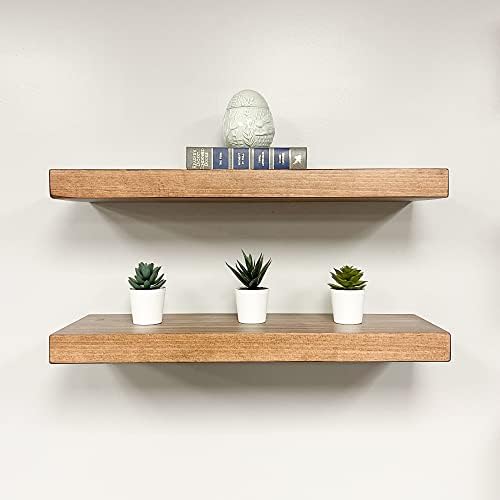 URBANDI Rustic Floating Shelves Set of 2