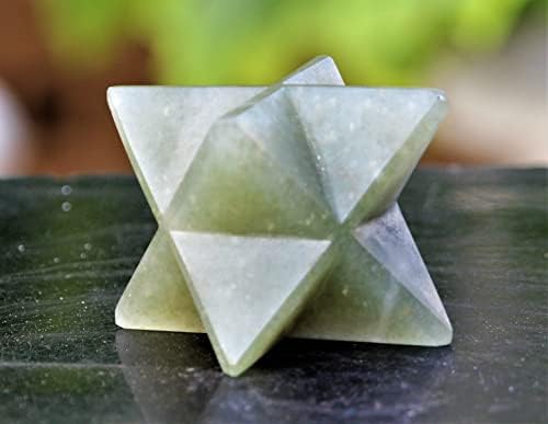 Polished Green Aventurine Merkaba Crystal Stone 70mm