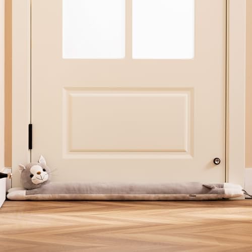 Habibee 38 Inch Door Draft Stopper with Pet Design