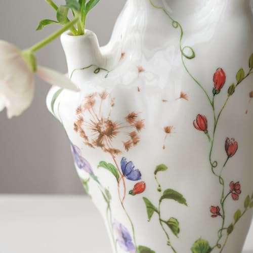 Irregular Heart Shape Ceramic Vase for Vintage Flora