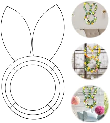 Goodliest 6 Pcs Easter Bunny Wreath Frame for DIY