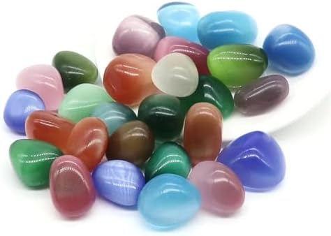 Natural Colorful Cat Eye Stones for Healing and Decor