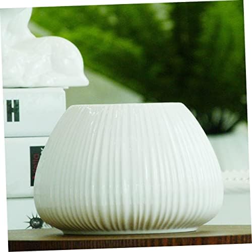 BESPORTBLE Modern White Ceramic Vase Decorative Flower Centerpiece for Tables and Home