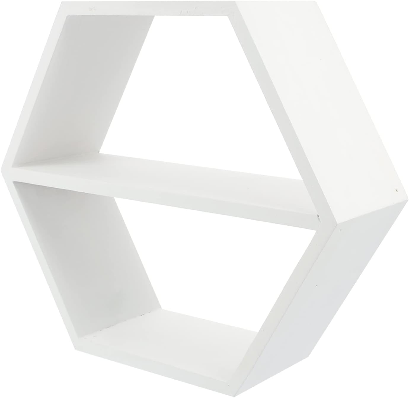 LIFKOME Hexagon Floating Wood Shelf for Home Decor
