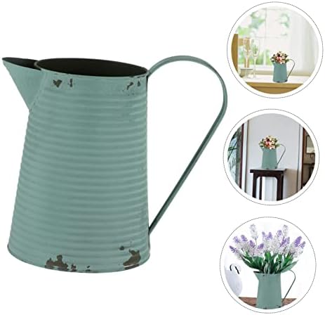 Vintage Iron Flower Pot Handle Rustic Decorative Planter for Home and Garden