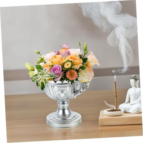 Vintage Iron Art Vase for Rustic Farmhouse Decor