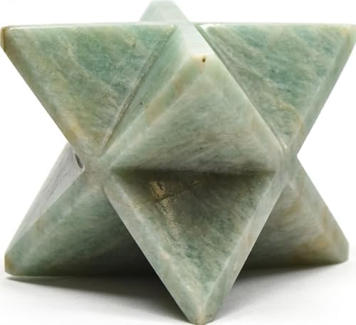 25 Inch Green Amazonite 8 Point Merkaba Star