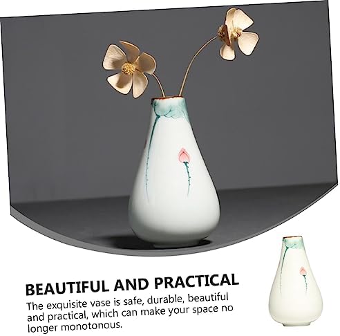 Simple Lotus Ceramic Vase for Home Decor and Flower Arrangement
