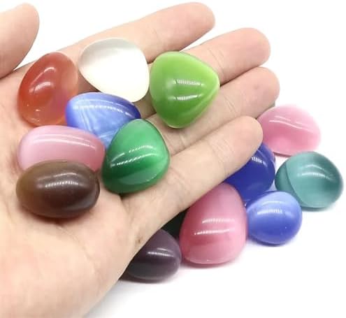 Natural Colorful Cat Eye Stones for Healing and Decor