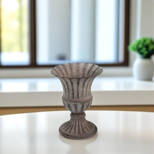 Vintage Metal Flower Vase for Dried Flowers and Plants