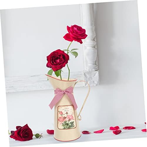 Vintage Metal Flower Bucket Planter for Farmhouse Decor