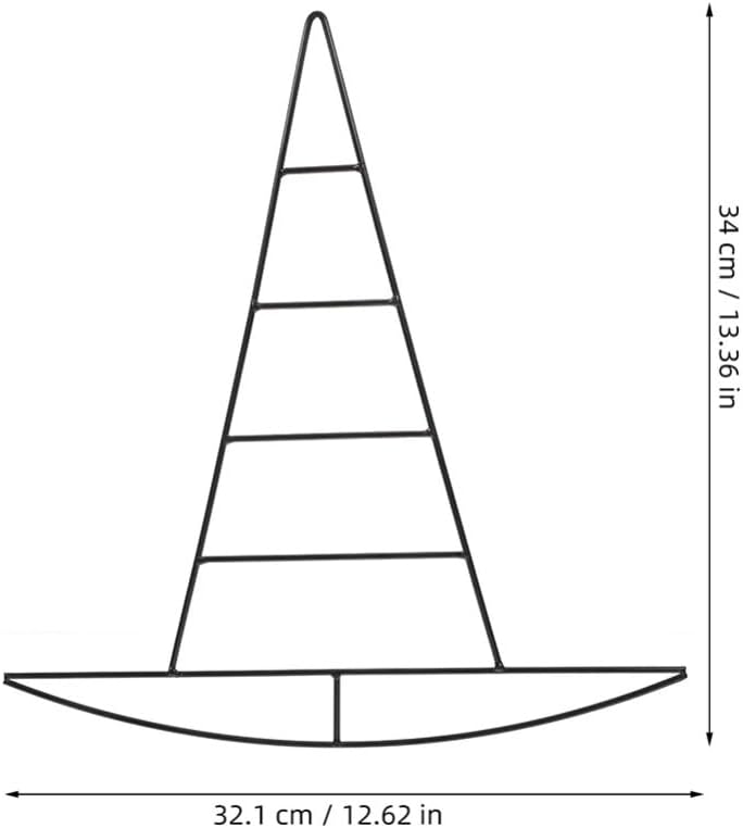 4Pcs Witch Hat Wire Wreath Frames - 10 Inch Metal Forms for DIY Crafts