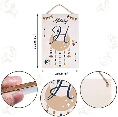 Custom Wood Last Name Sign Wooden Wedding Gift Initial Letter Personalized Monogram