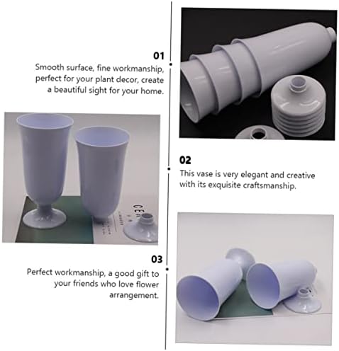 Luxshiny 2 Pcs Floral Arrangement Modern Minimalist Dried Flower Vase for Desktop