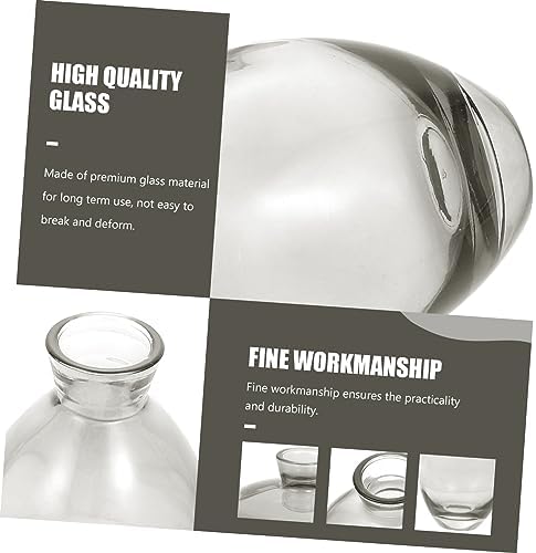 PRETYZOOM 3 Pack Hydroponic Glass Vases for Home Office Decor