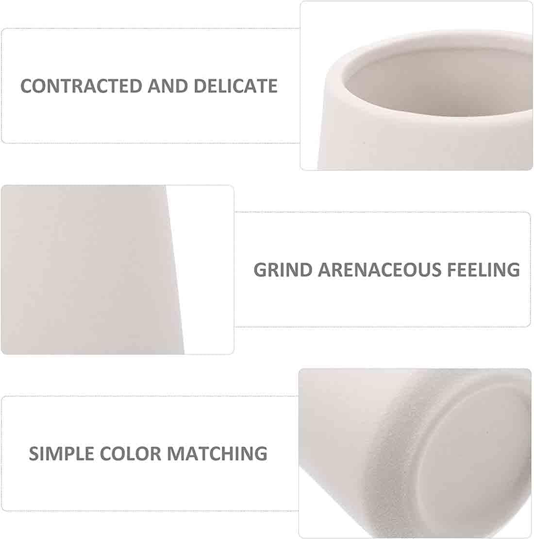 White Ceramic Vase Minimalist Design 71IN