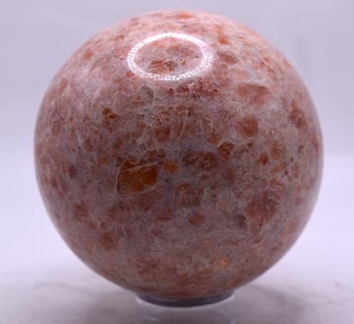 35 Inch Sunstone Sphere Natural Decor Stone with Stand