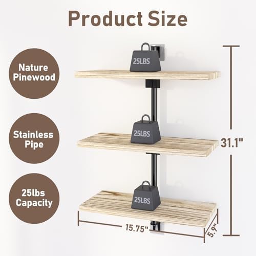 WXCGX Adjustable Height Floating Shelves for Bathroom Wall