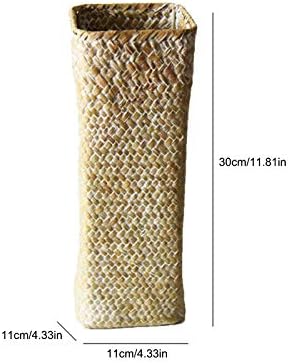 2pcs Handmade Rattan Flower Vase for Home Decor
