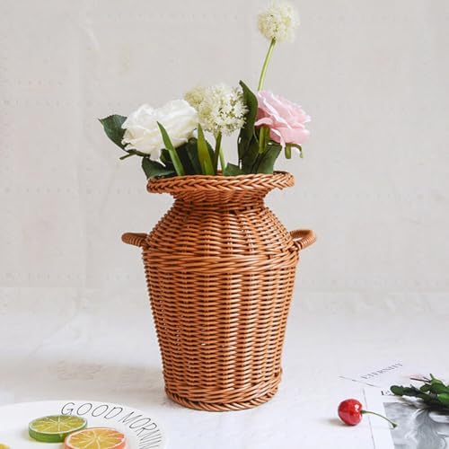 Generic Wicker Vase Rattan Woven Decorative Basket
