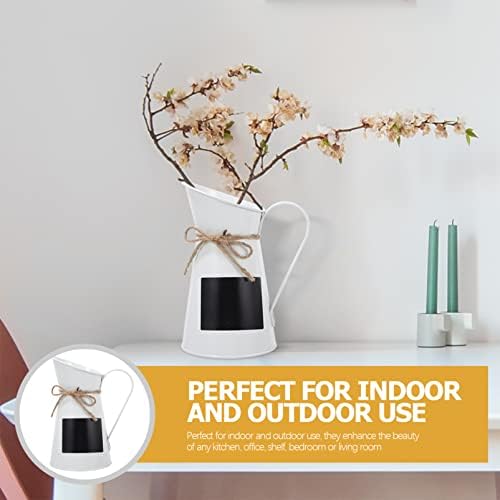 Rustic Metal Flower Bucket Vase for Home Decor