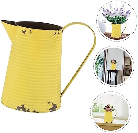 UPKOCH Vintage Iron Flower Vase for Home Decor