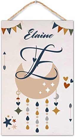 Custom Wood Last Name Sign Wooden Wedding Gift Initial Letter Personalized Monogram 1
