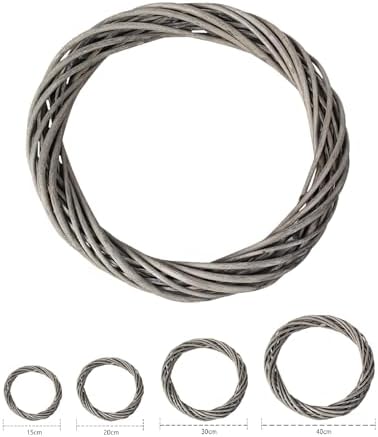 MALOKI 4pcs Rattan Wreath Ring for DIY Crafts