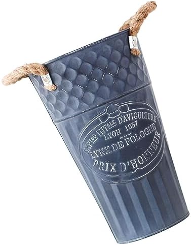 KESYOO Vintage Iron Flower Bucket Planter Vase
