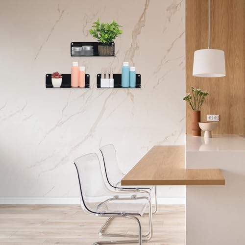 DRMHM Acrylic Floating Shelves 9x4in Black