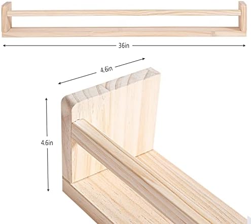 AZSKY Floating Wall Bookshelf Set of 3