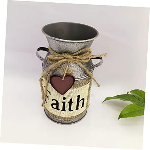 Rustic Iron Flower Vase for Farmhouse Decor