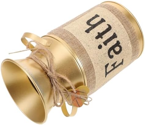 Toyvian Vintage Rustic Metal Flower Vase for Home Decor