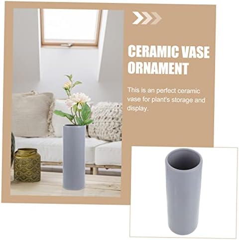 Cabilock Black Flower Vase Ceramic Planter for Dried Flowers and Plant Lovers