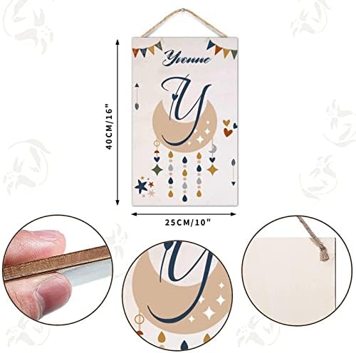 WengBeauty Personalized Wooden Last Name Sign 10x16 Inch